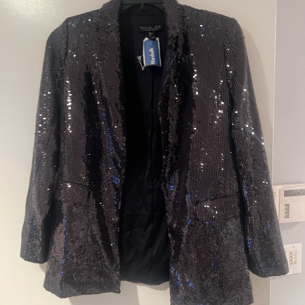 Rachel Zoe Black Sequin Blazer